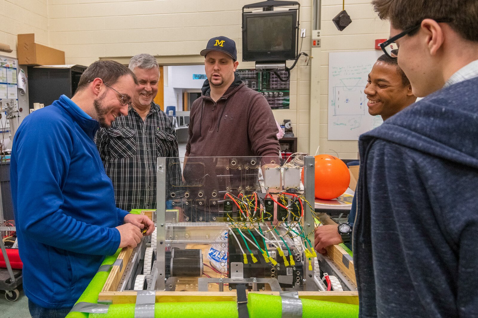 Lincoln High School's Linc-Bots team in 2019.