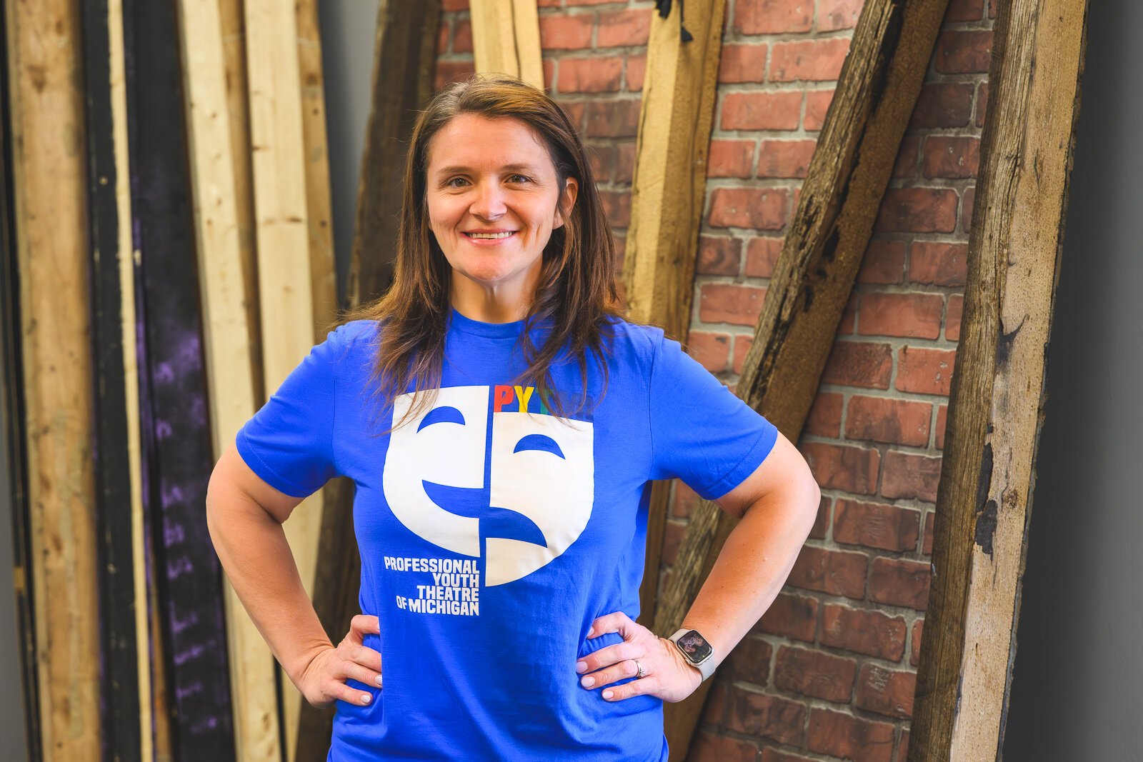 Megan Wright at the new home of the Professional Youth Theatre of Michigan on Harriet St. in Ypsilanti.