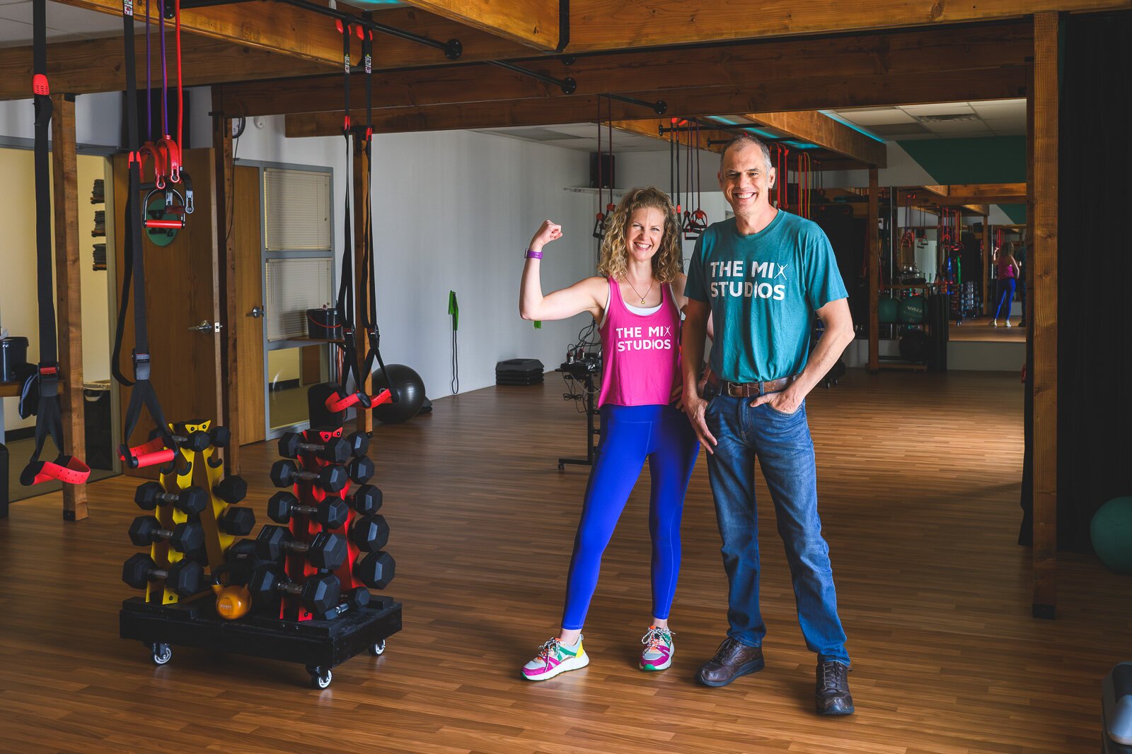 Sarah and Gerry Kreiner at The Mix Fitness Studios Harriet St. location.