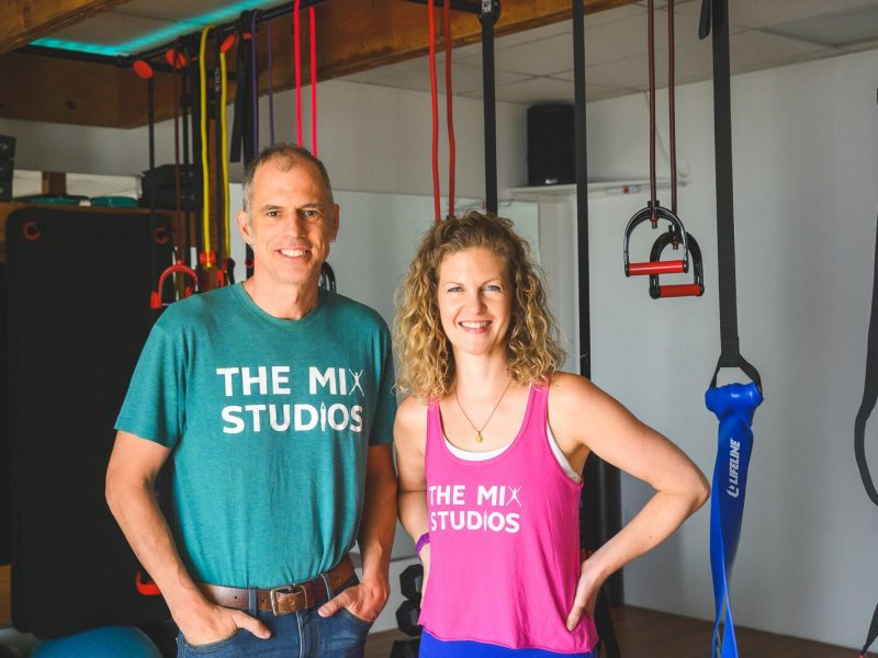 Gery and Sarah Kreiner at The Mix Fitness Studios Harriet St. location.