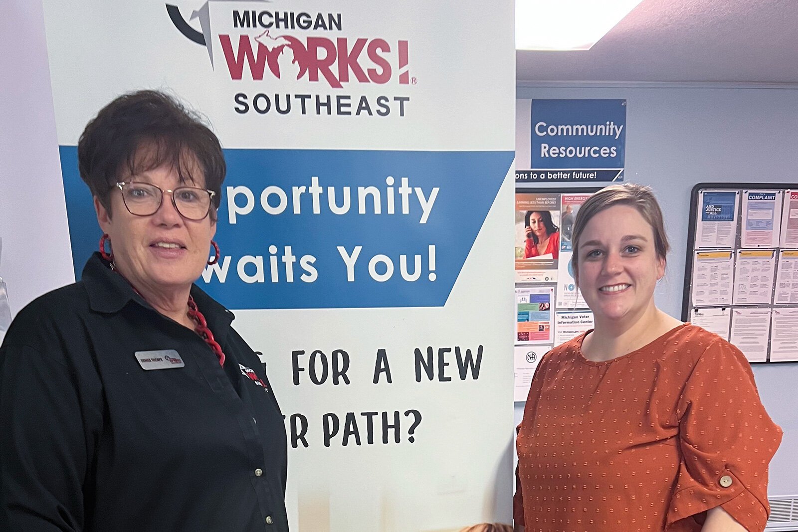 MWSE Adult Education Teacher Denise Thorpe and MWSE Adult Education Program Supervisor Janelle Spieth.