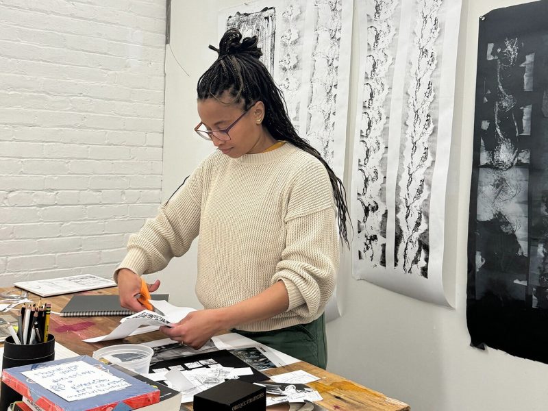 Avery Williamson working in her RAC studio.