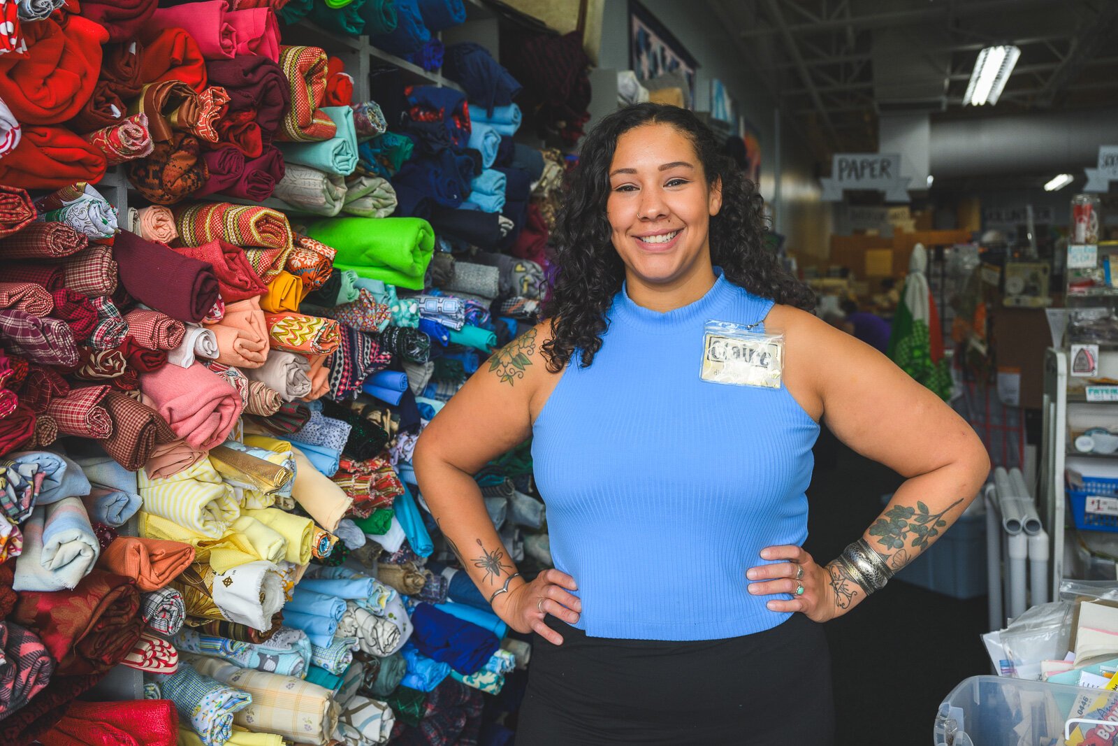 SCRAP Creative Reuse Ann Arbor executive director Claire Tyra.