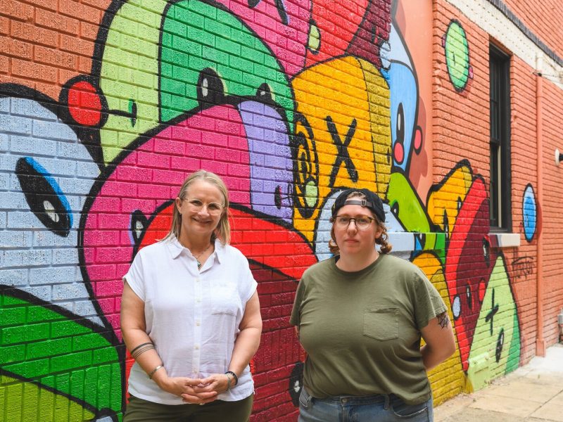 Colleen Kennedy and Cat Spencer outside of the future Beara Bakes space.