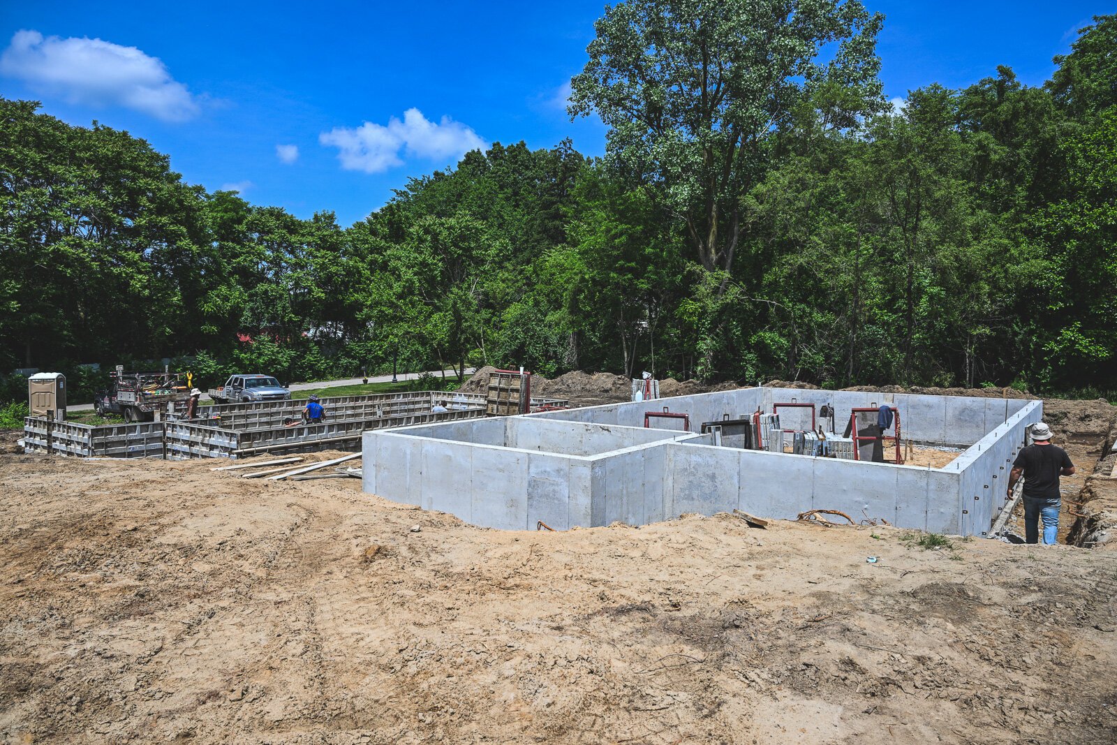 New Habitat homes under construction on Firwood Street in Ypsilanti.
