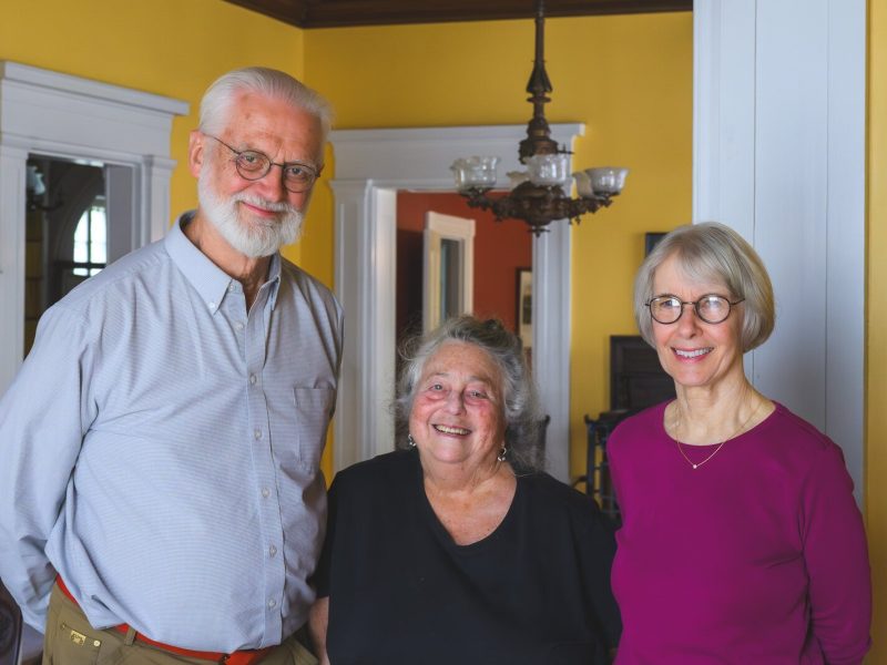 Norm Tyler, Susan Wineberg, and Joann Green at the Robert S. Wilson House in Ann Arbor.