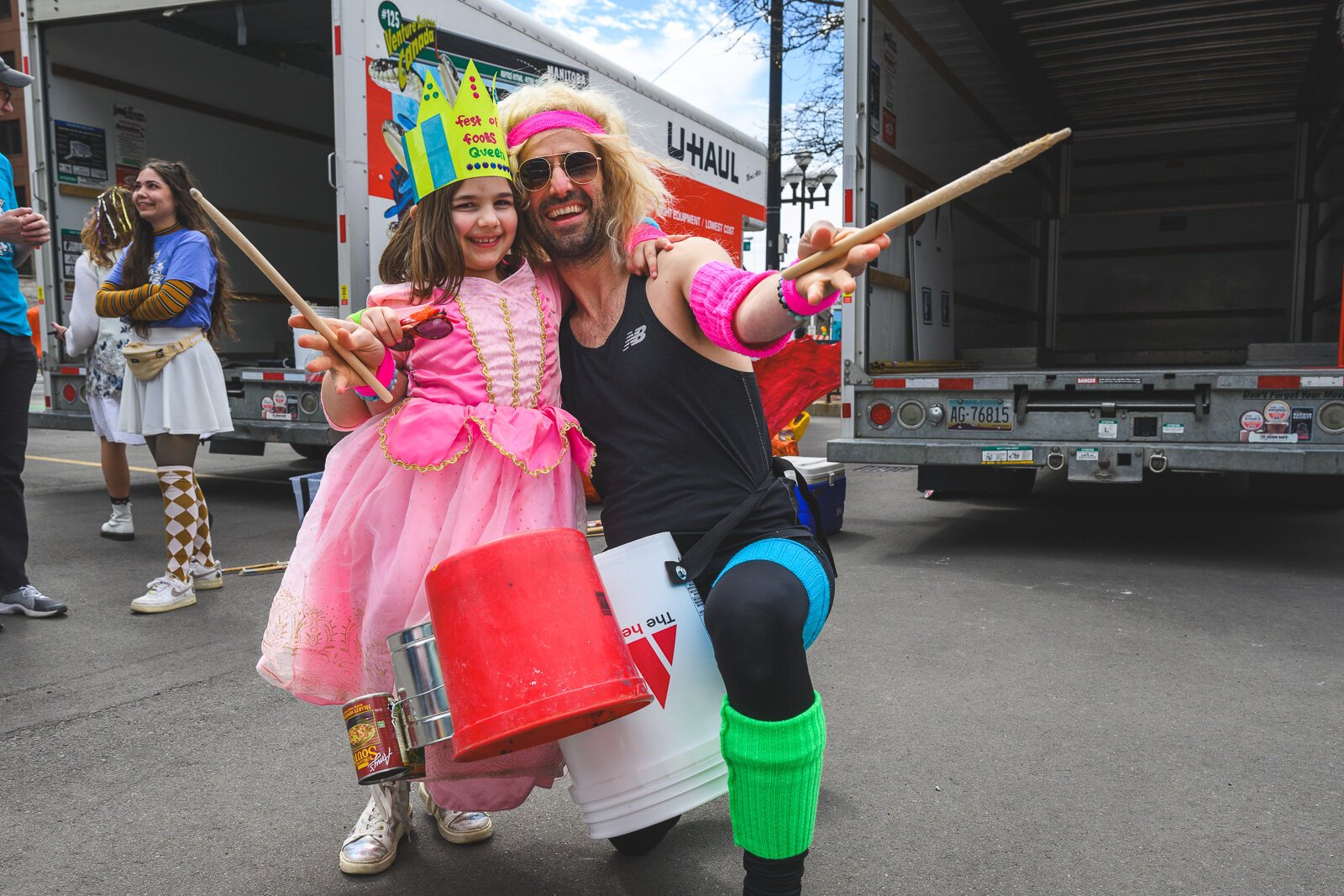 Marion Strassel with father Quinn Strassel at FestiFools 2024.