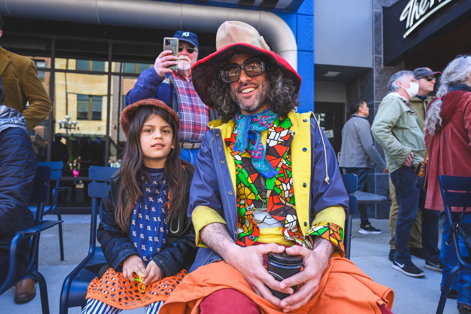 Gabriel Biber (R) with his daughter at FestiFools 2024.