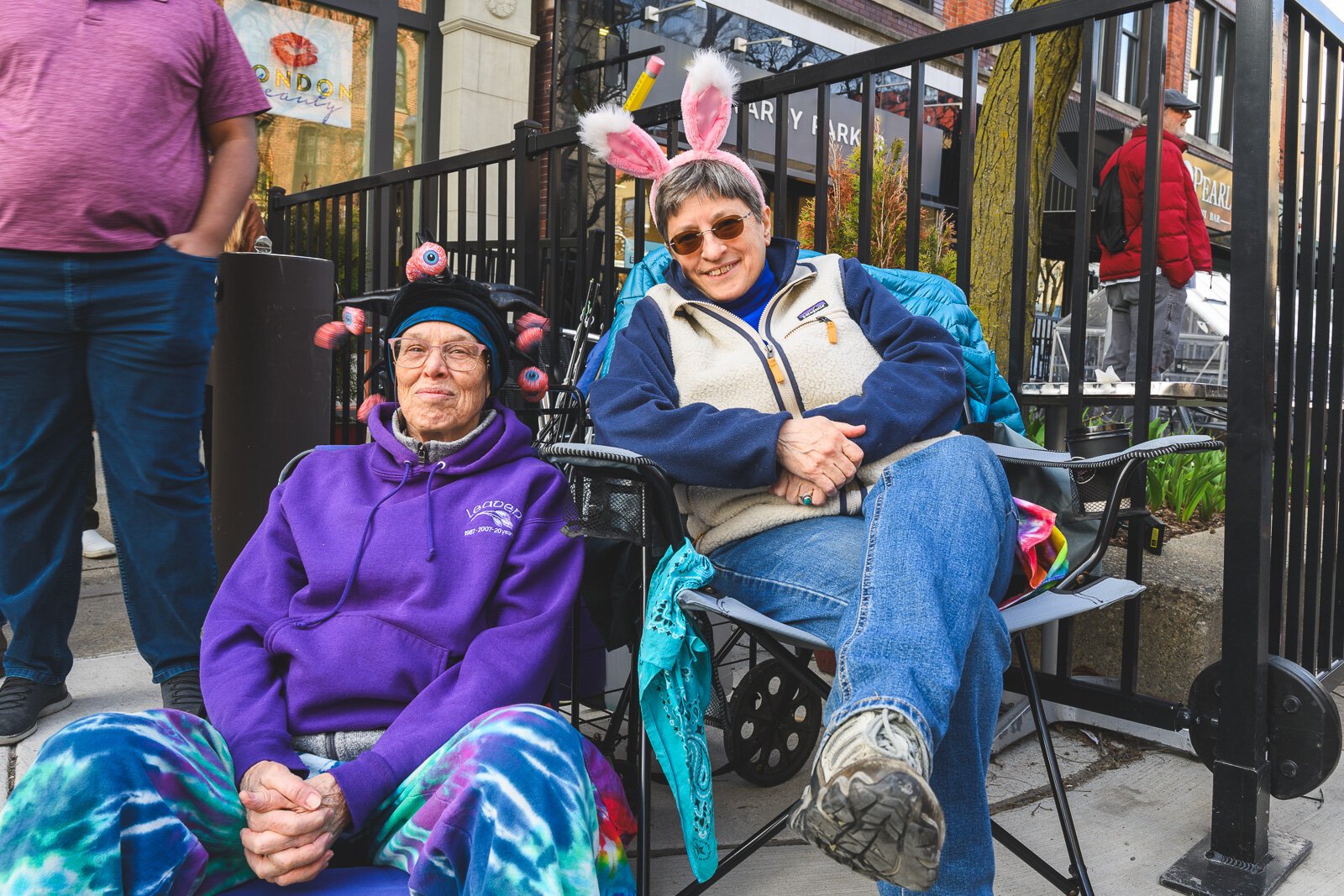 Jeanne Mackey and Pattie Postel from A2 Bubbles at FestiFools 2024.