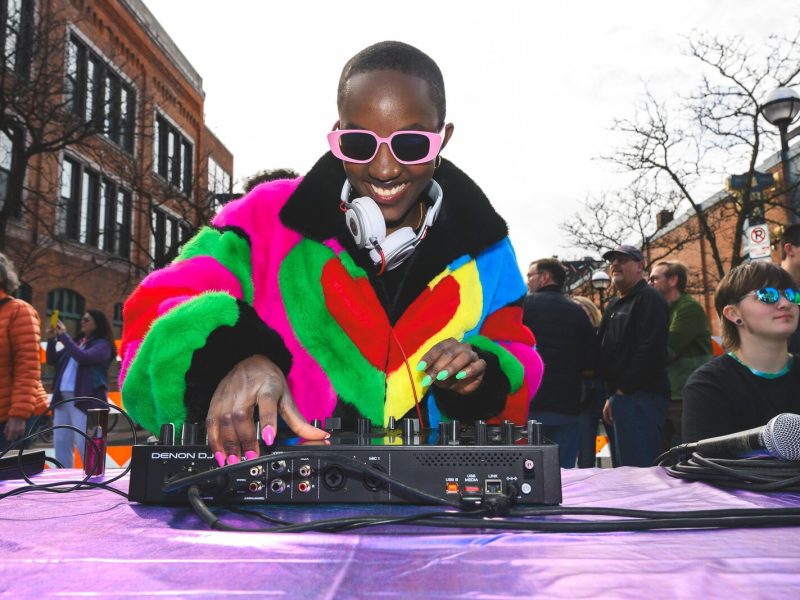 Problematic Black Hottie DJing at FestiFools 2024.