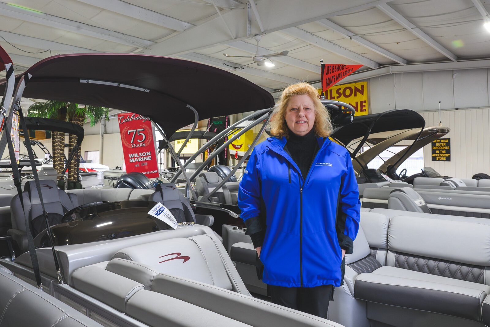 Wilson Marine representative Debi Schroeder at Wilson Marine in Brighton.