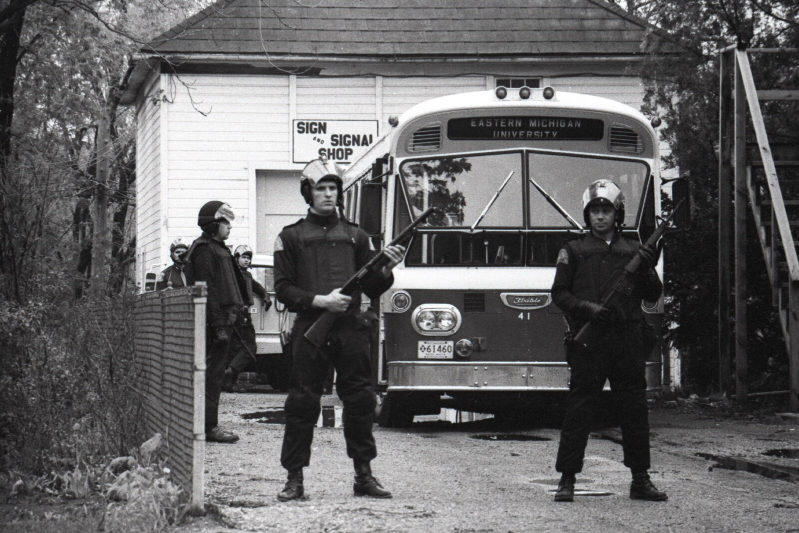 Protests at EMU in 1970.