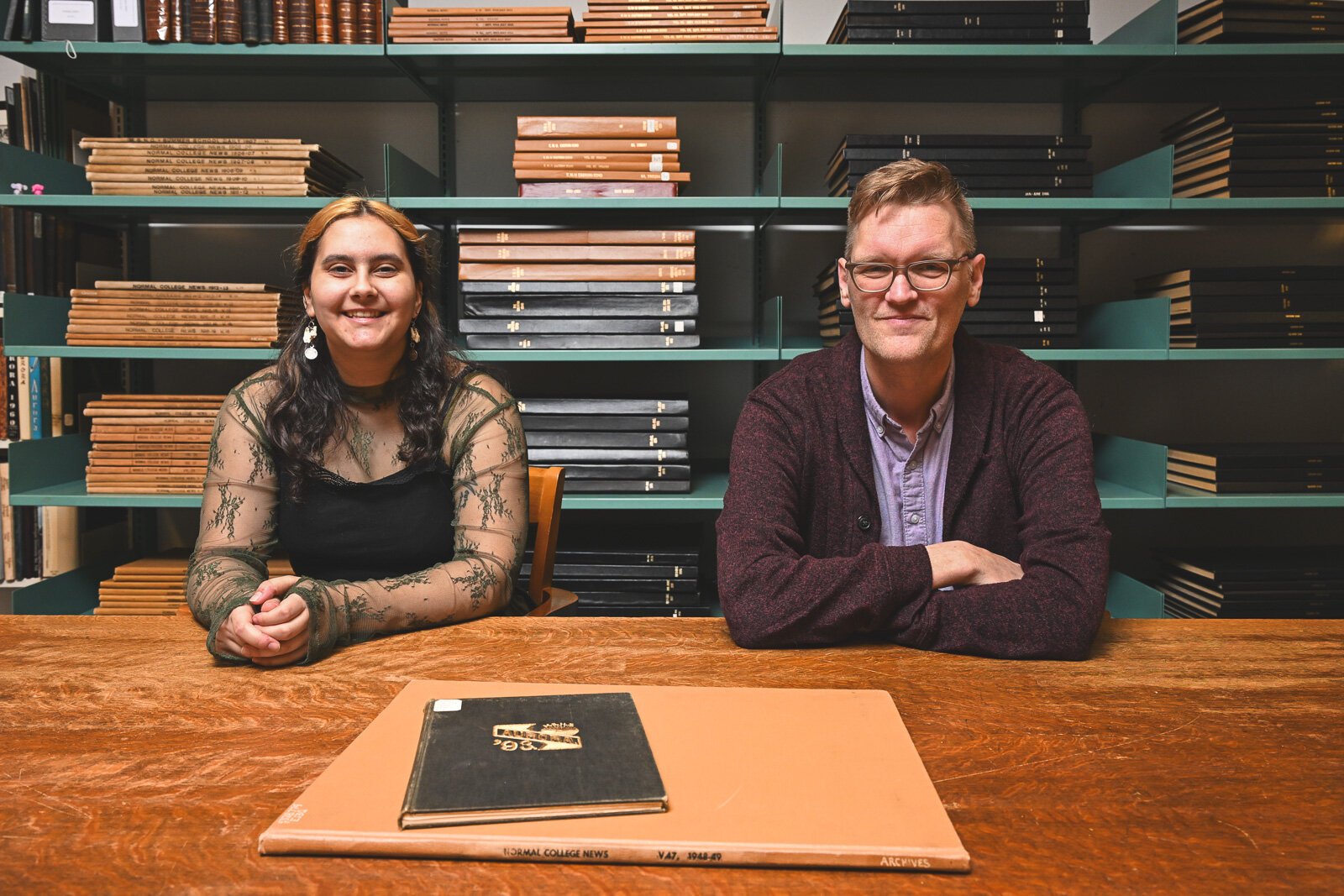 Kat Hacanyan and Matt Jones at the EMU Archives.