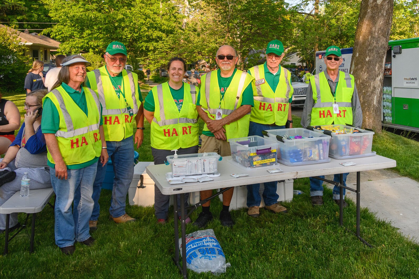 HART volunteers responding to a fire on North Maple Road in Ann Arbor.