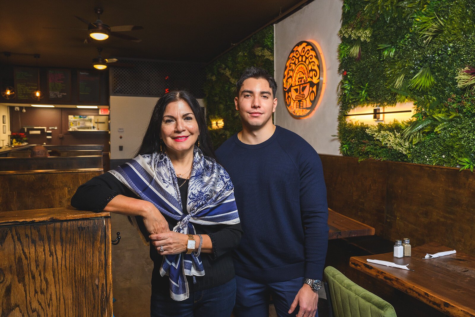Culantro owners/mother and son Betty Shuell and Alvaro Herrera.