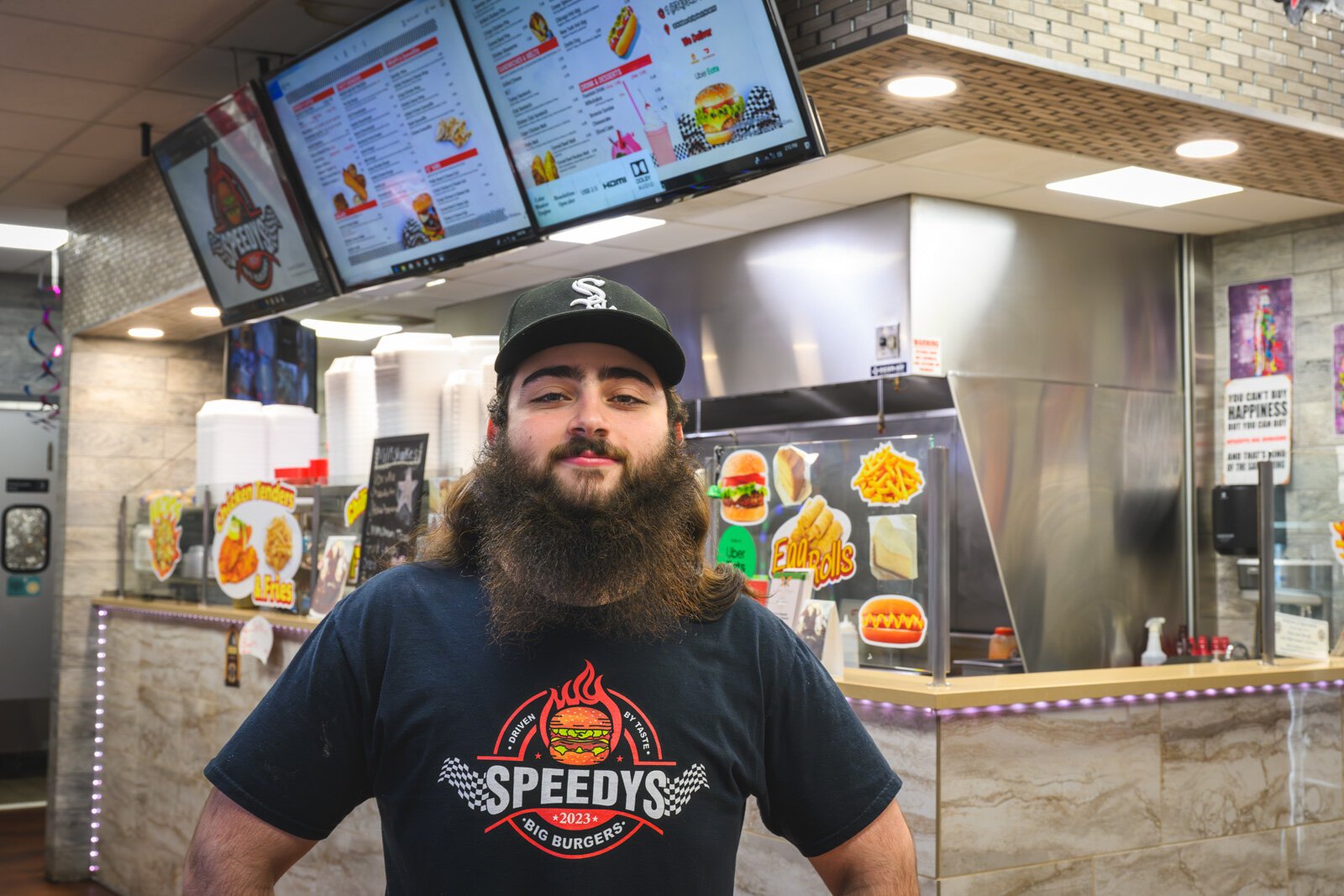 Naj Hammoud at Speedy's Big Burgers.