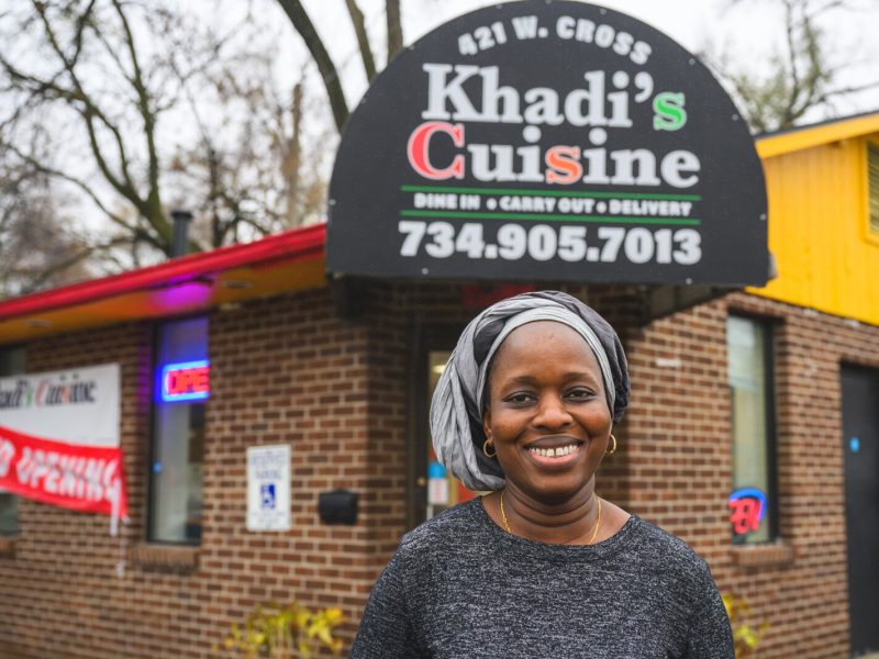 Khadi Faye outside of Khadi's Cuisine.