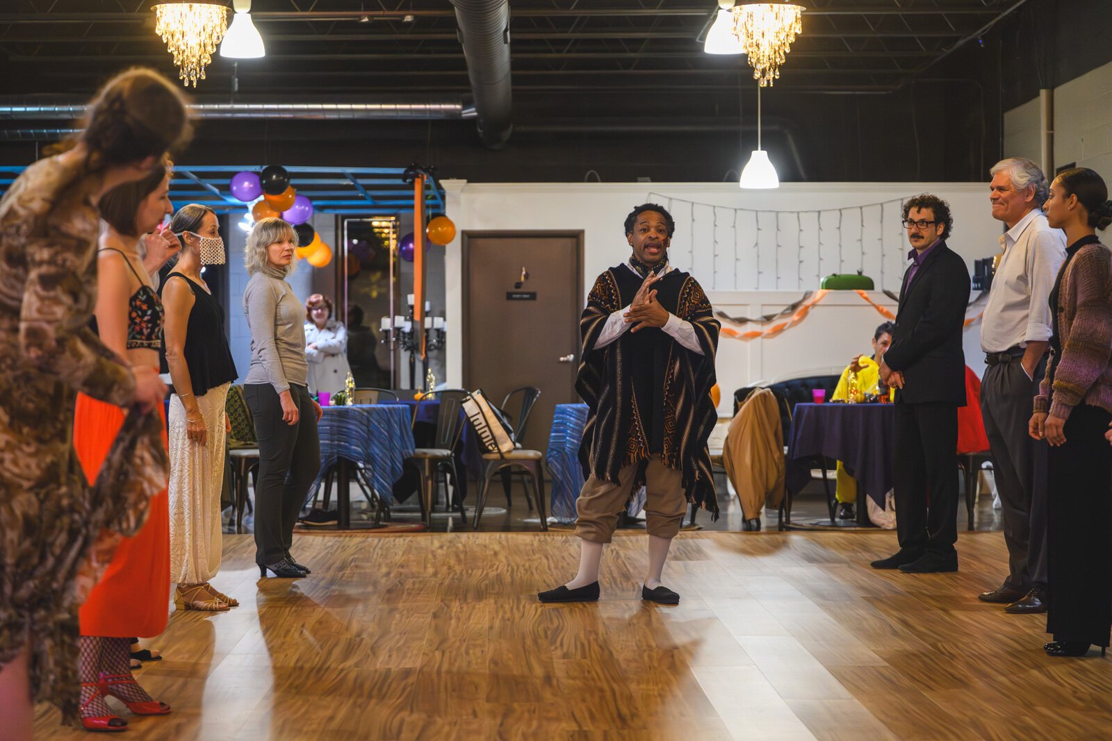 Randy Fisher teaching at the October Community Milonga.