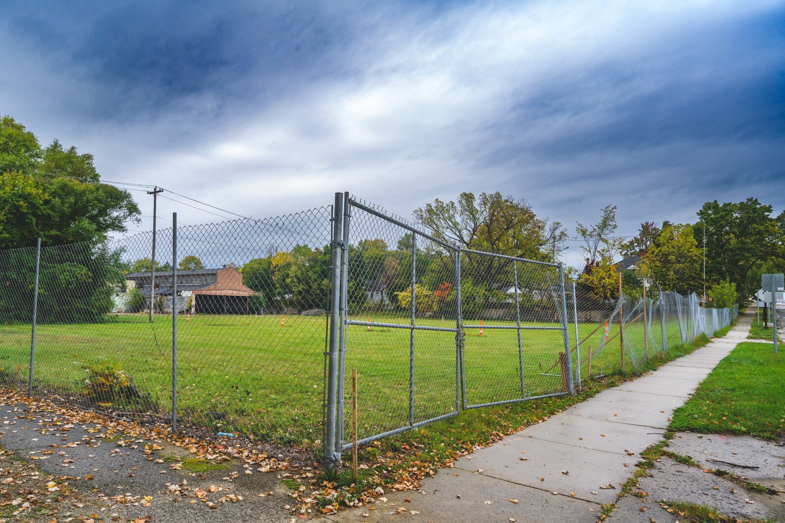The location of a future community park on Main Street in Chelsea.