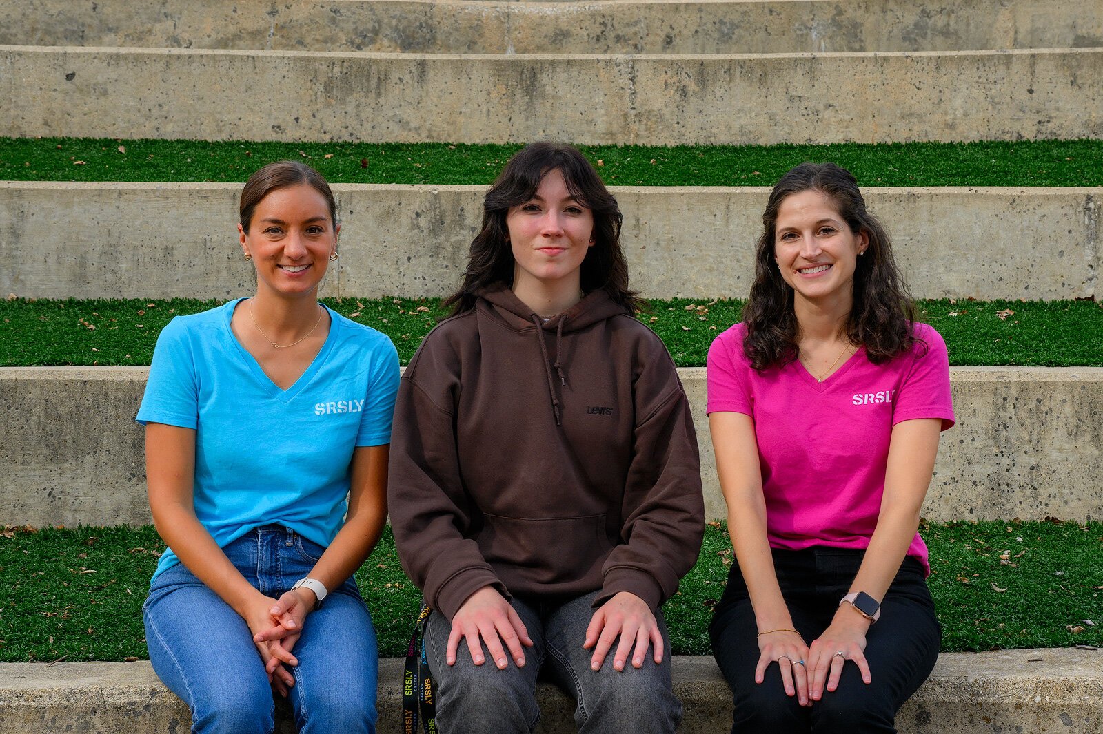 SRSLY Dexter's Ursula Anderson, Mia Hilliard, and Chrissie Kremzier at Dexter High School.