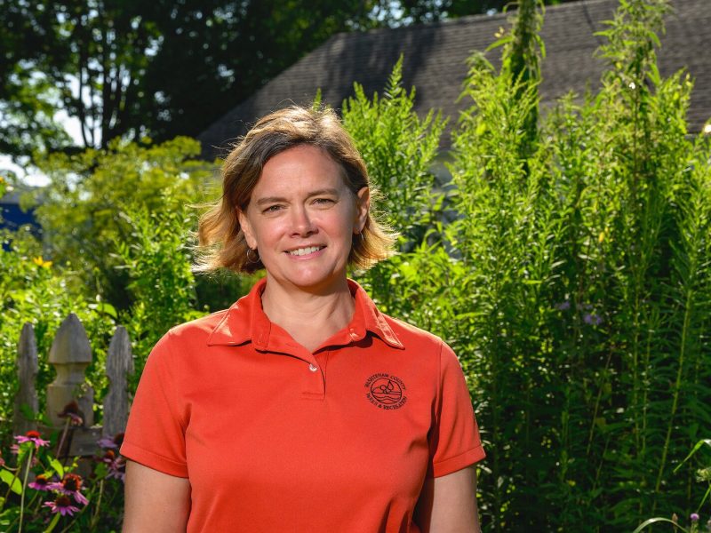 Ginny Leikam, the Washtenaw County Parks and Recreation Commission's superintendent of planning and the Natural Areas Preservation Program, at the Michigan Folk School.
