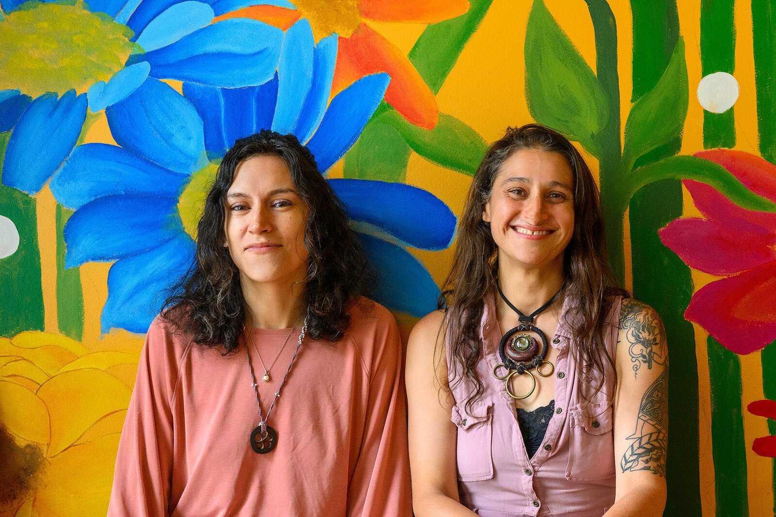 Bridge Community Cafe owner Sierra Lambert and Heather Wysor.