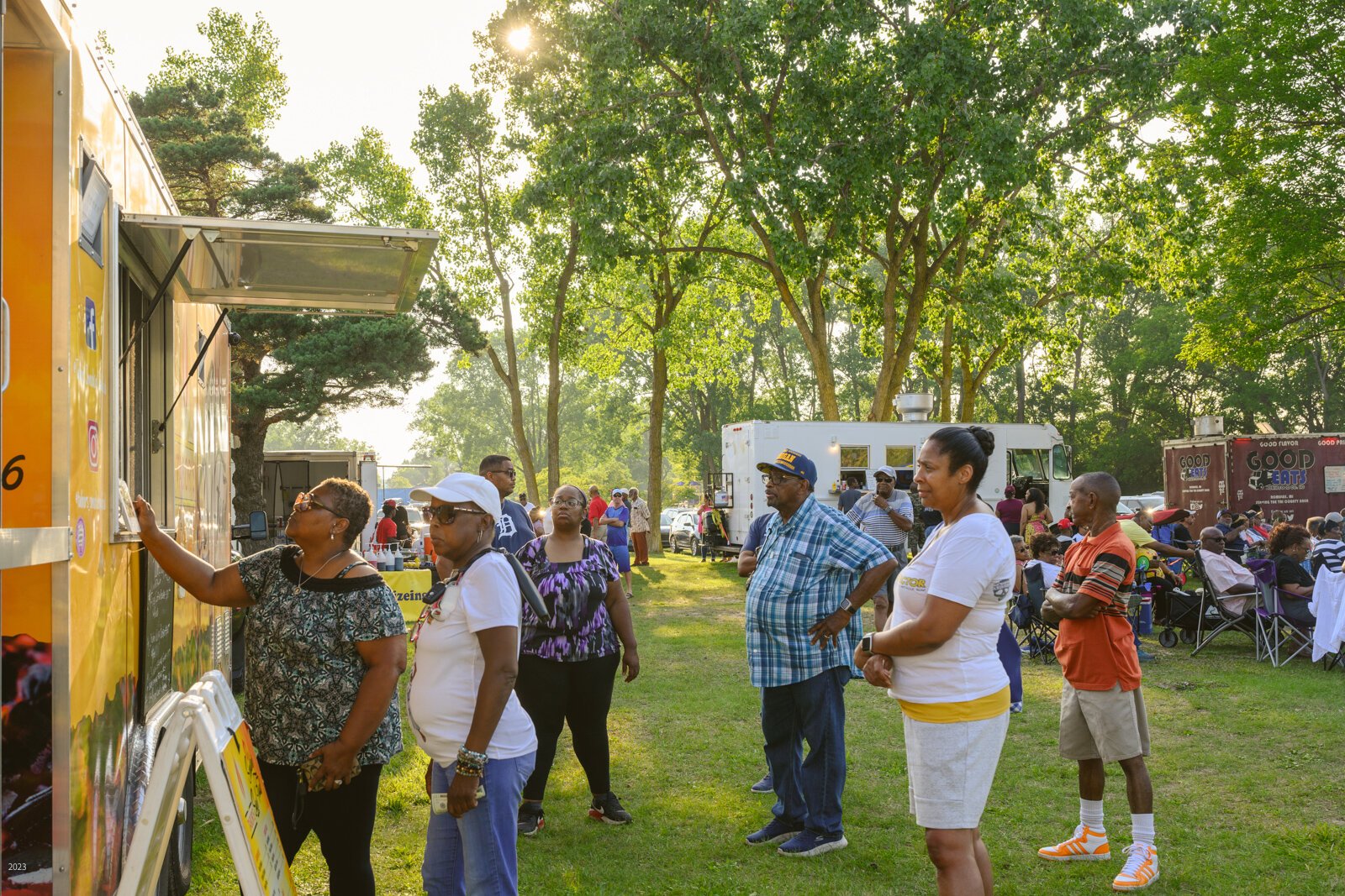 Food trucks at the John E. Lawrence Summer Jazz series.