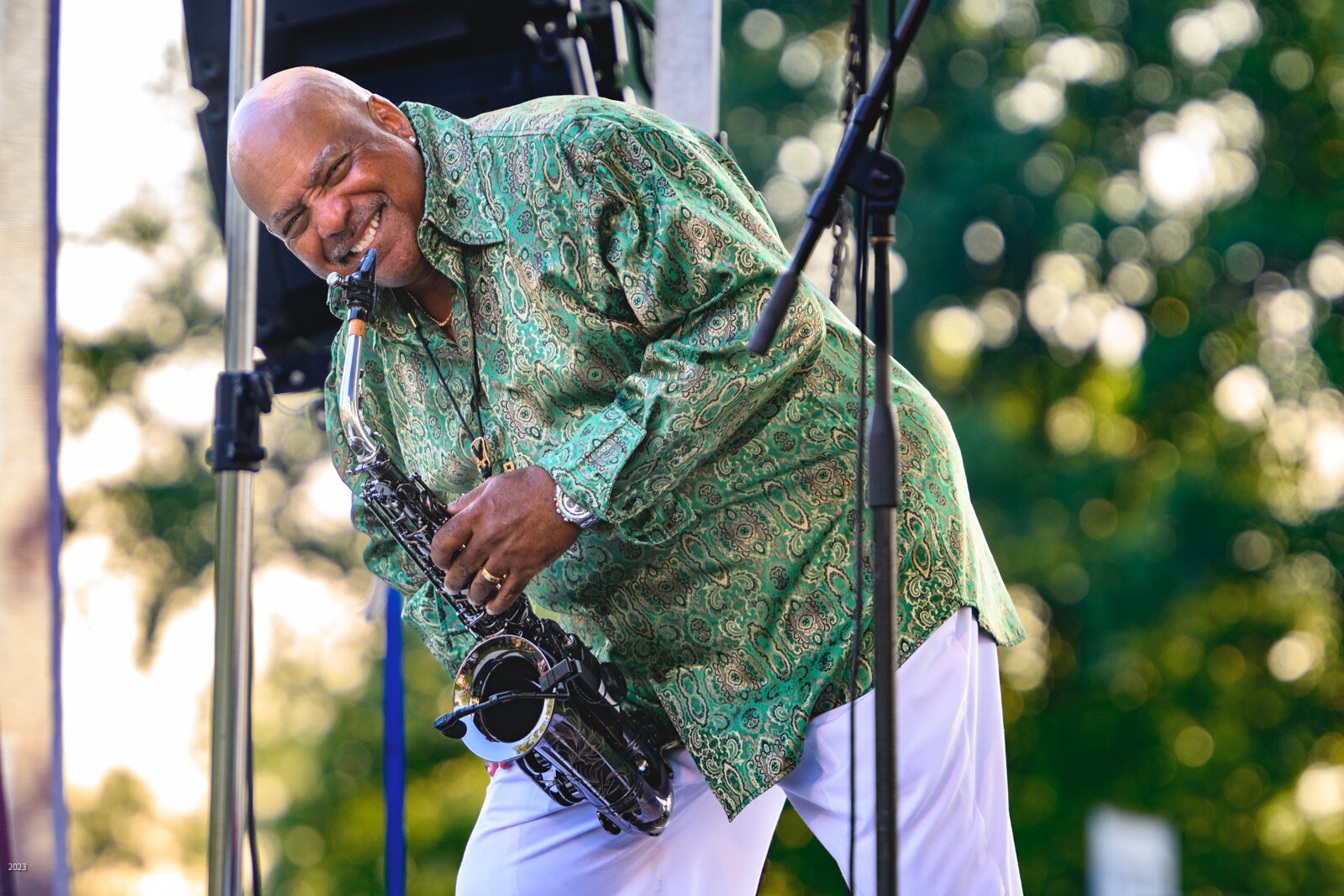 Gerald Albright performing at the John E. Lawrence Summer Jazz series.