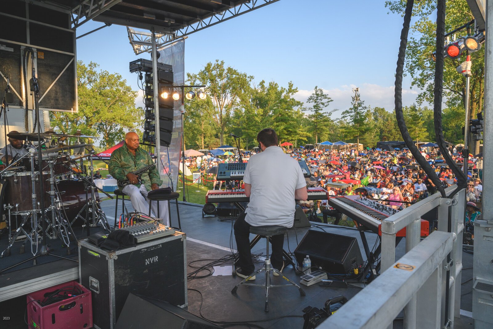 Gerald Albright performing at the John E. Lawrence Summer Jazz series.