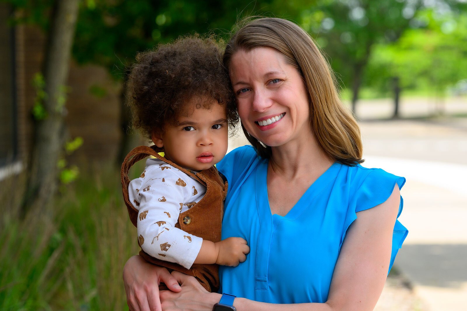 Jennifer Colwell and her son Miles.