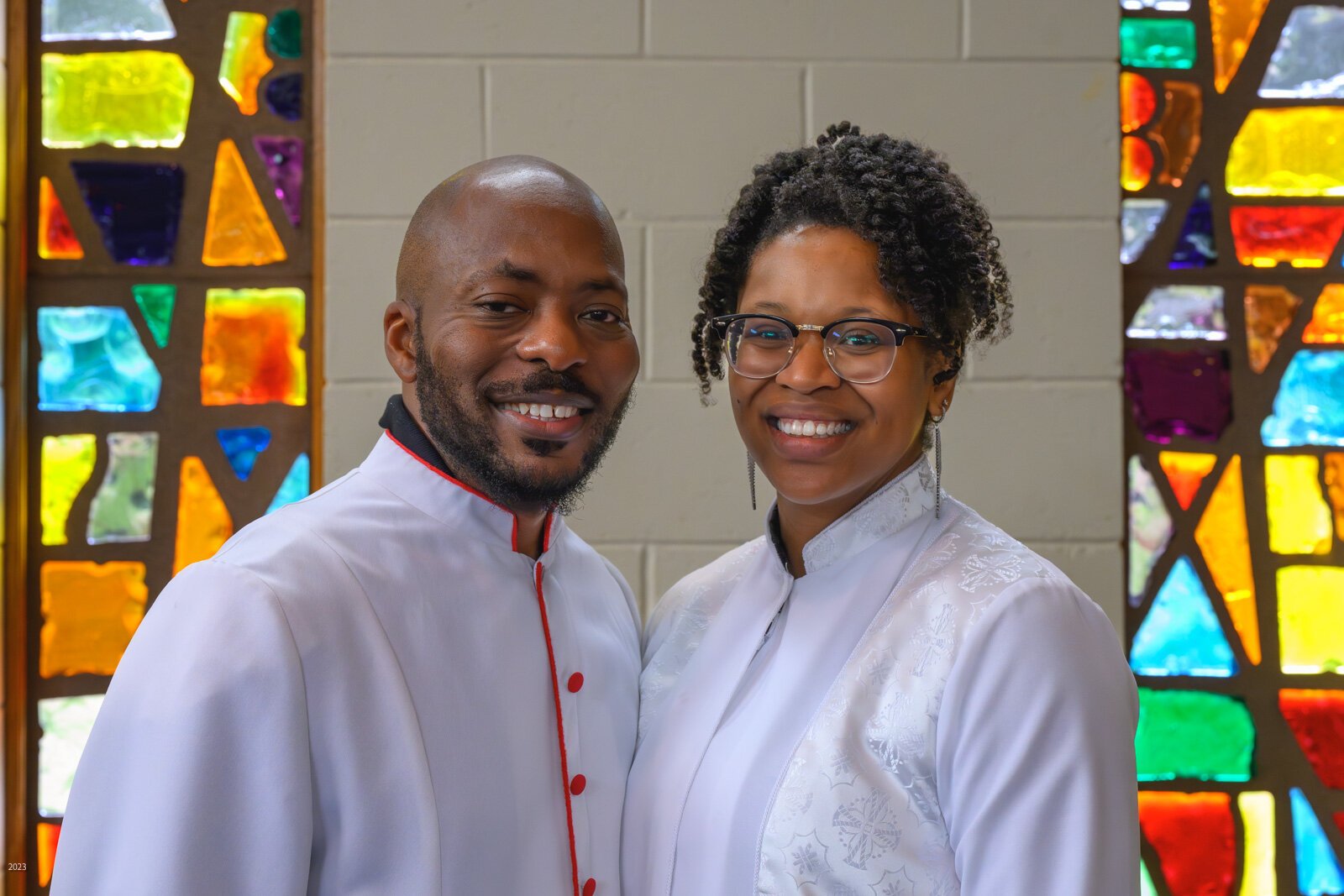 Reverends Donald and Teleah Phillips at Brown Chapel AME Church in Ypsilanti.