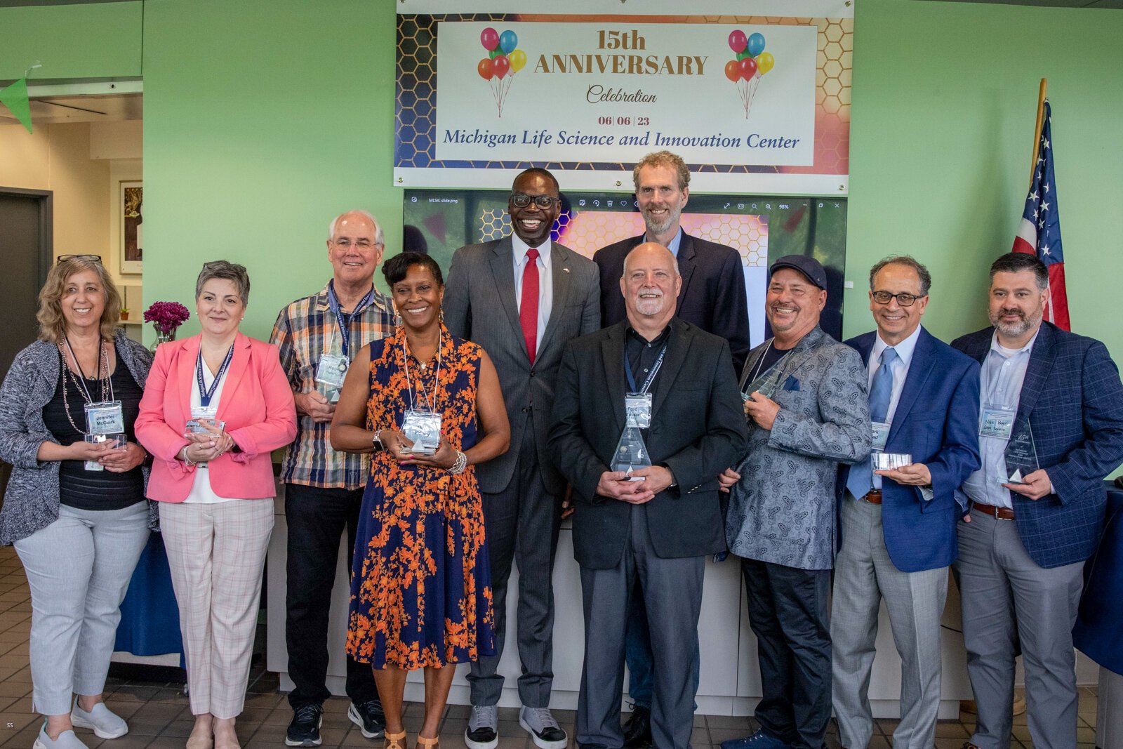 Michigan Life Science and Innovation Center's 15th anniversary celebration.