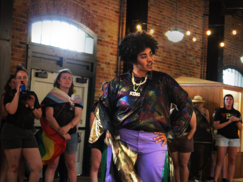Haus M.D. Drag performers go beyond the stage at the Freighthouse with the "Dragging Through the Decades Show." Ypsilanti drag king Burnie Mac takes the audience to the '70s.
