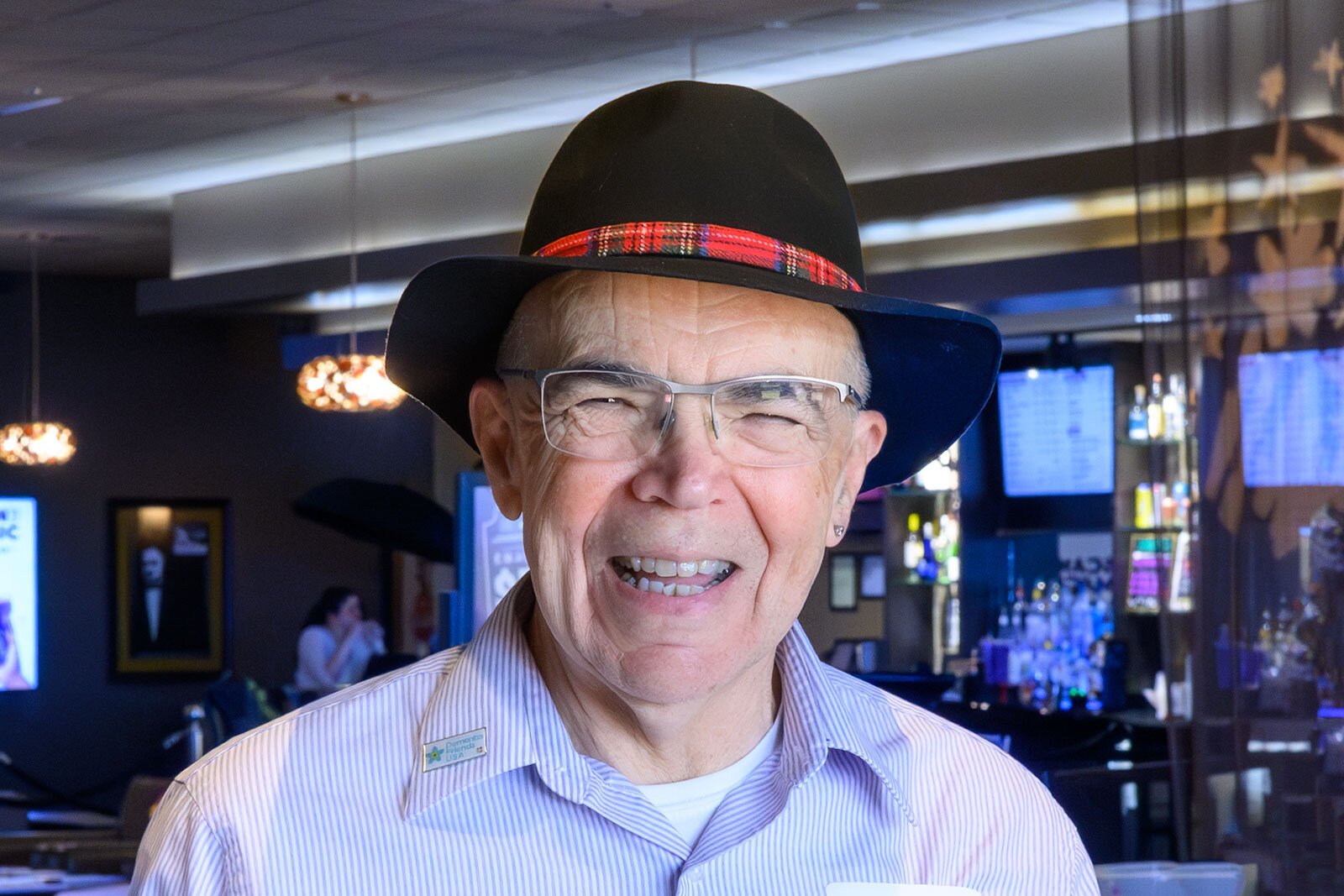 Dementia Friendly Saline founder Jim Mangi at a screening of "Singin' in the Rain" at Emagine Saline.