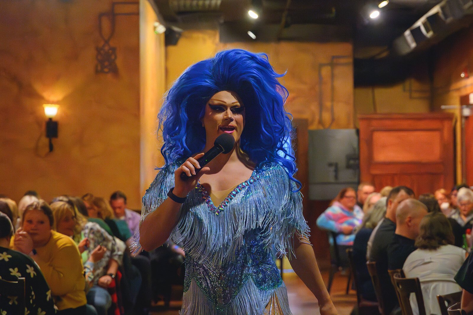 Jadein Black performing at Drag Bingo at Conor O'Neill's.