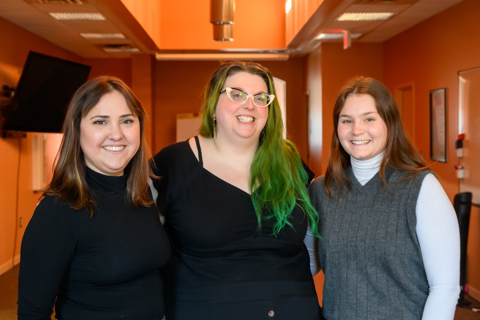 DNP Student Emily Brandt, Behavioral Health Manager Jennifer Schwartz, and Health Educator Riley Annear at Corner Health Center.