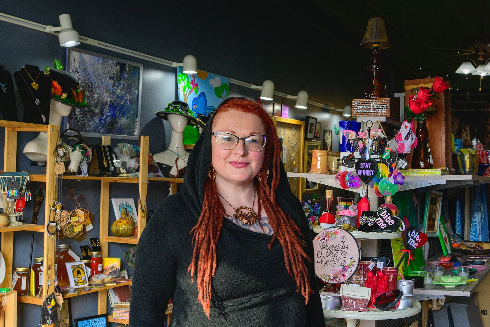 Twisted Things Organic Apothecary and Curious Goods owner Morgana Grimm.