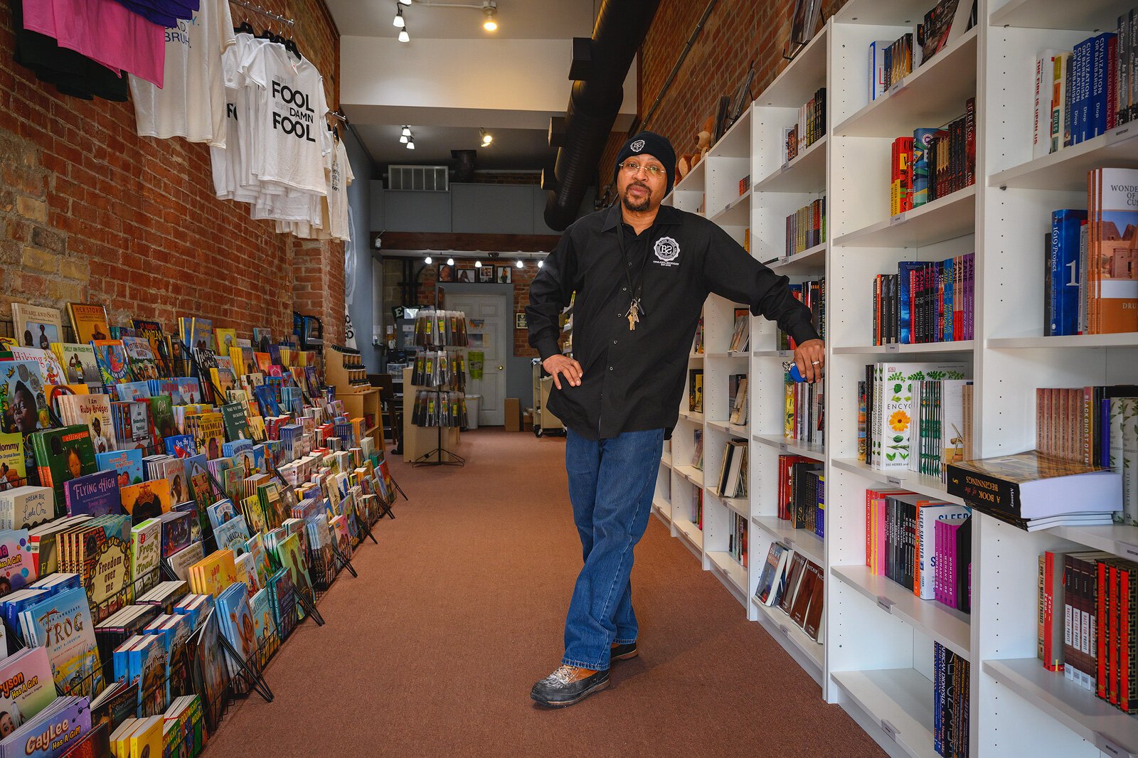 Black Stone Book Store and Cultural Center co-owner Carlos Franklin.
