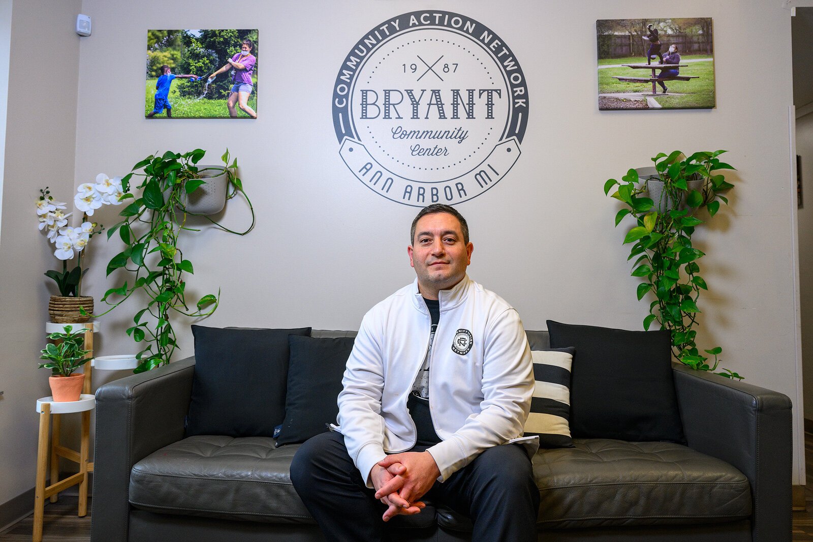 Community Action Network executive director Derrick Miller at the Bryant Community Center.