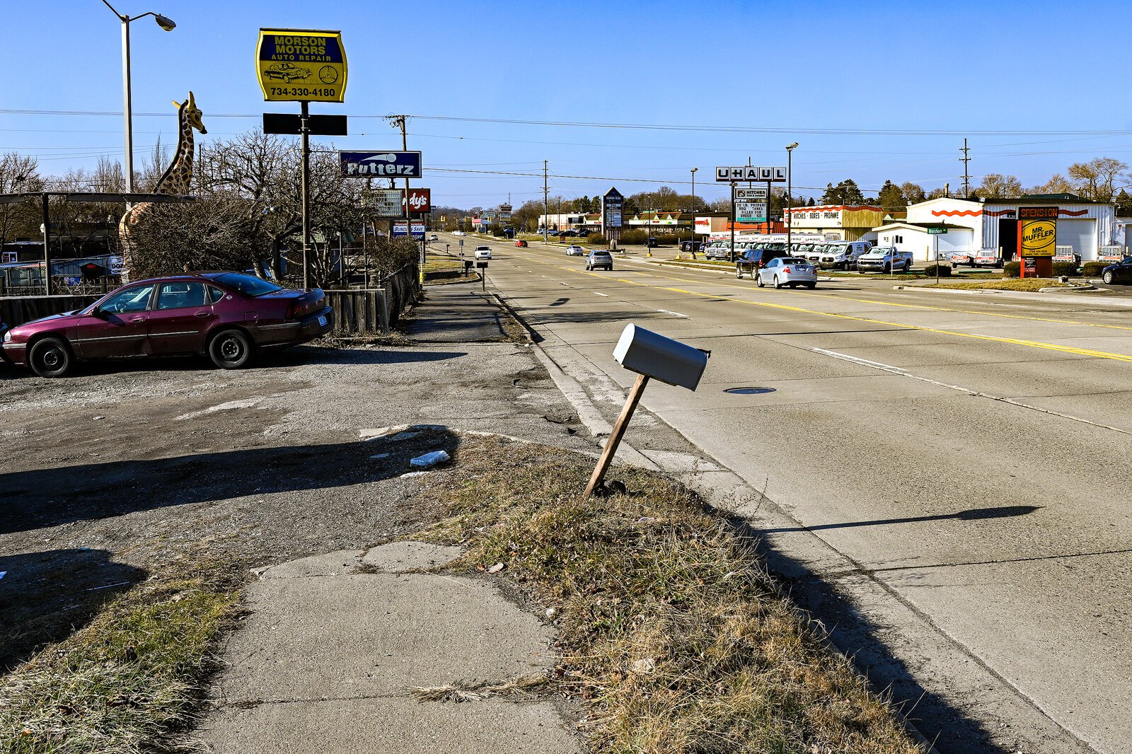 An old sidewalk on Washtenaw Avenue.