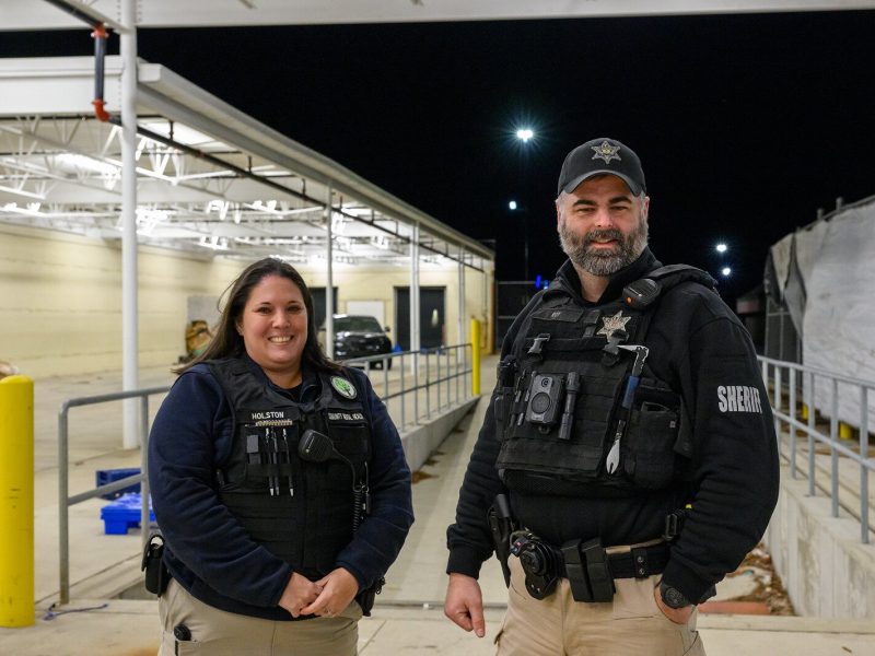 Christine Holston and Deputy James Roy on the night shift along Washtenaw Avenue.