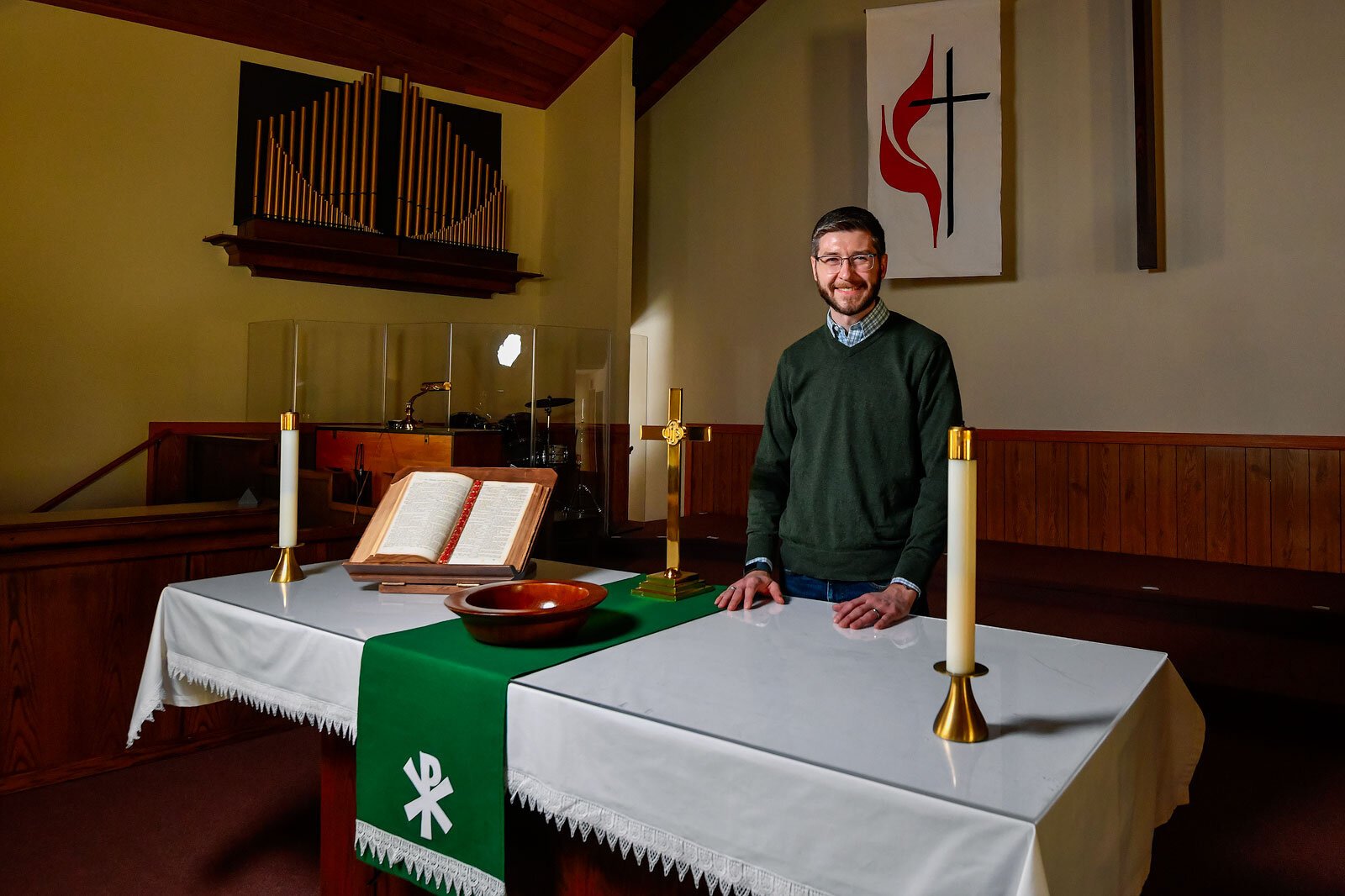 Pastor Dillon Burns of Manchester United Methodist Church.