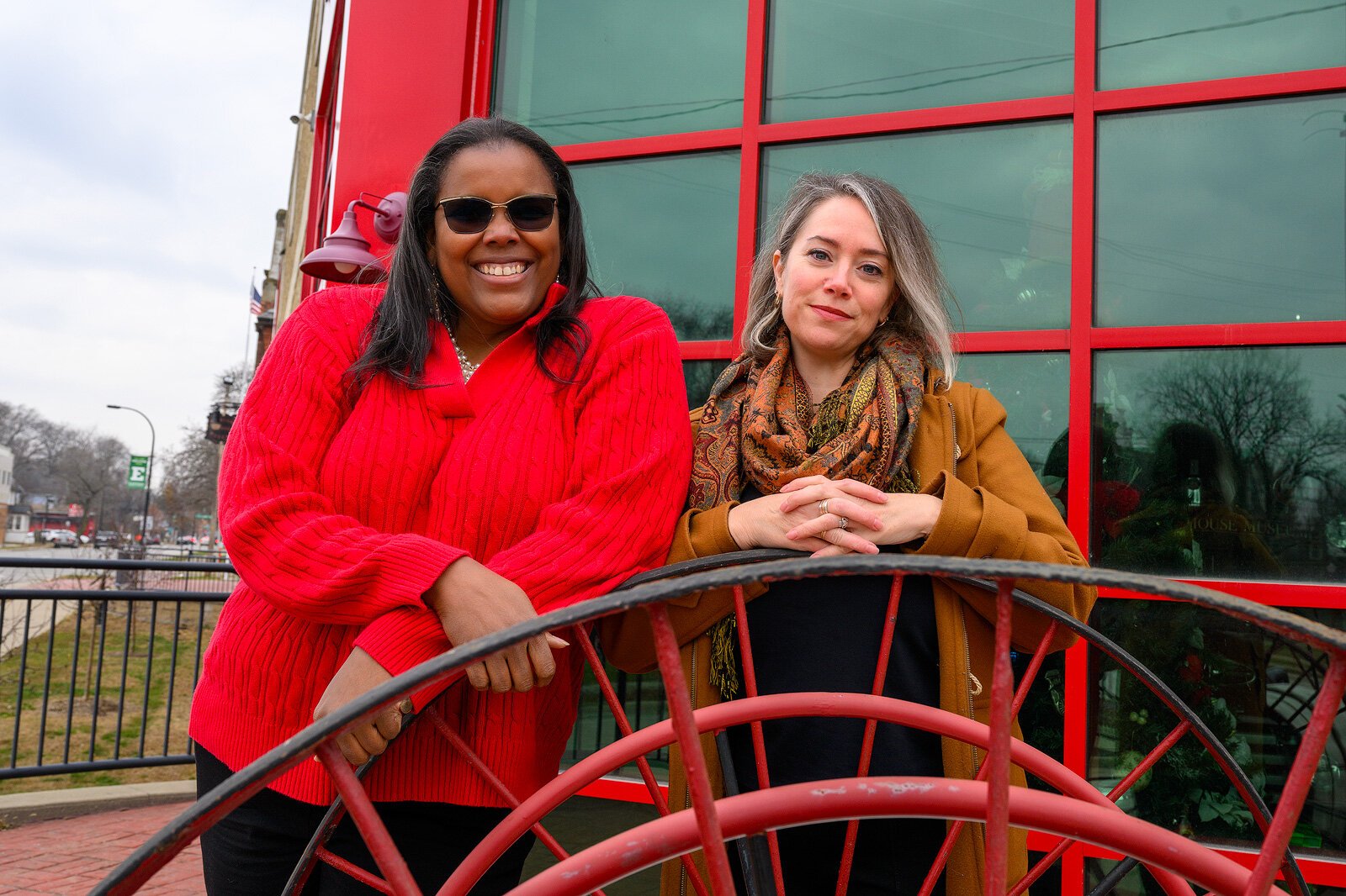 Stacia Zellner and Jessica Ashmore of the Ypsilanti Secret Santa Society.