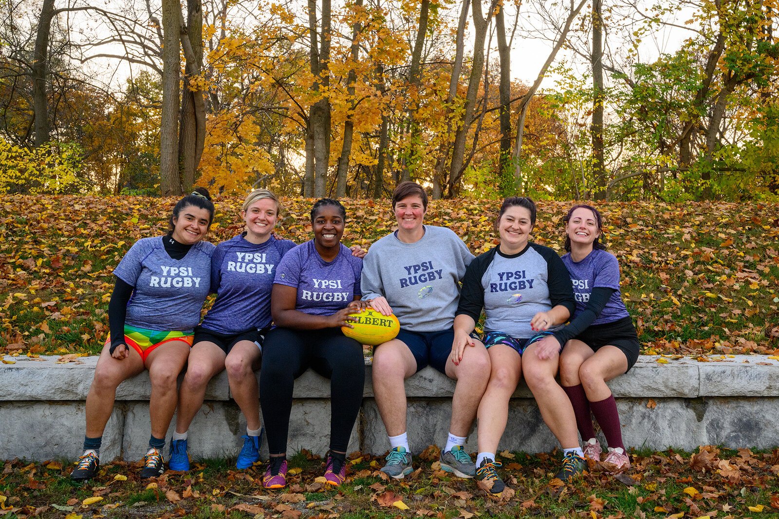 Members of the Ypsilanti Rugby Club women's team.
