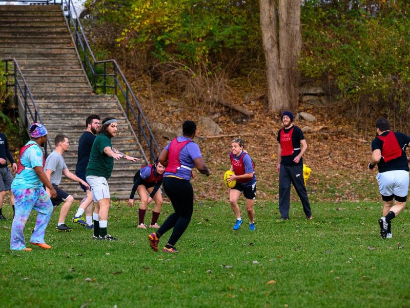 An Ypsilanti Rugby Club Men's and Women's teams practice.