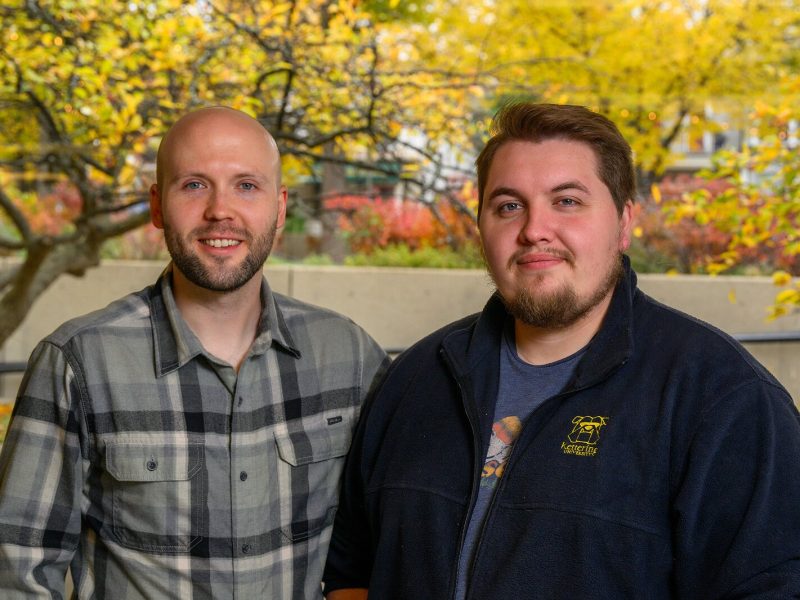 Austin Yarger and Corbin Reeves at SPARK Central Innovation Center.
