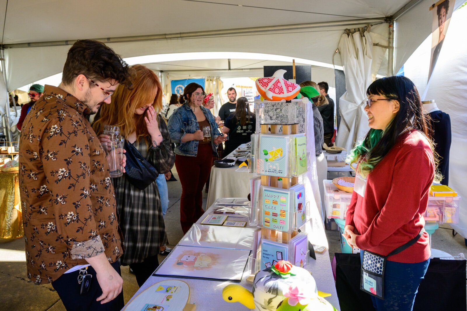 Sophia Adalaine Zhou at her Taneko Says Hello booth at DIYpsi.