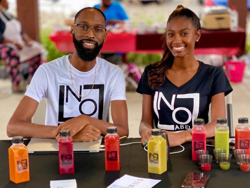 Brandon Frye and Nashia Weems of No Label Juice.