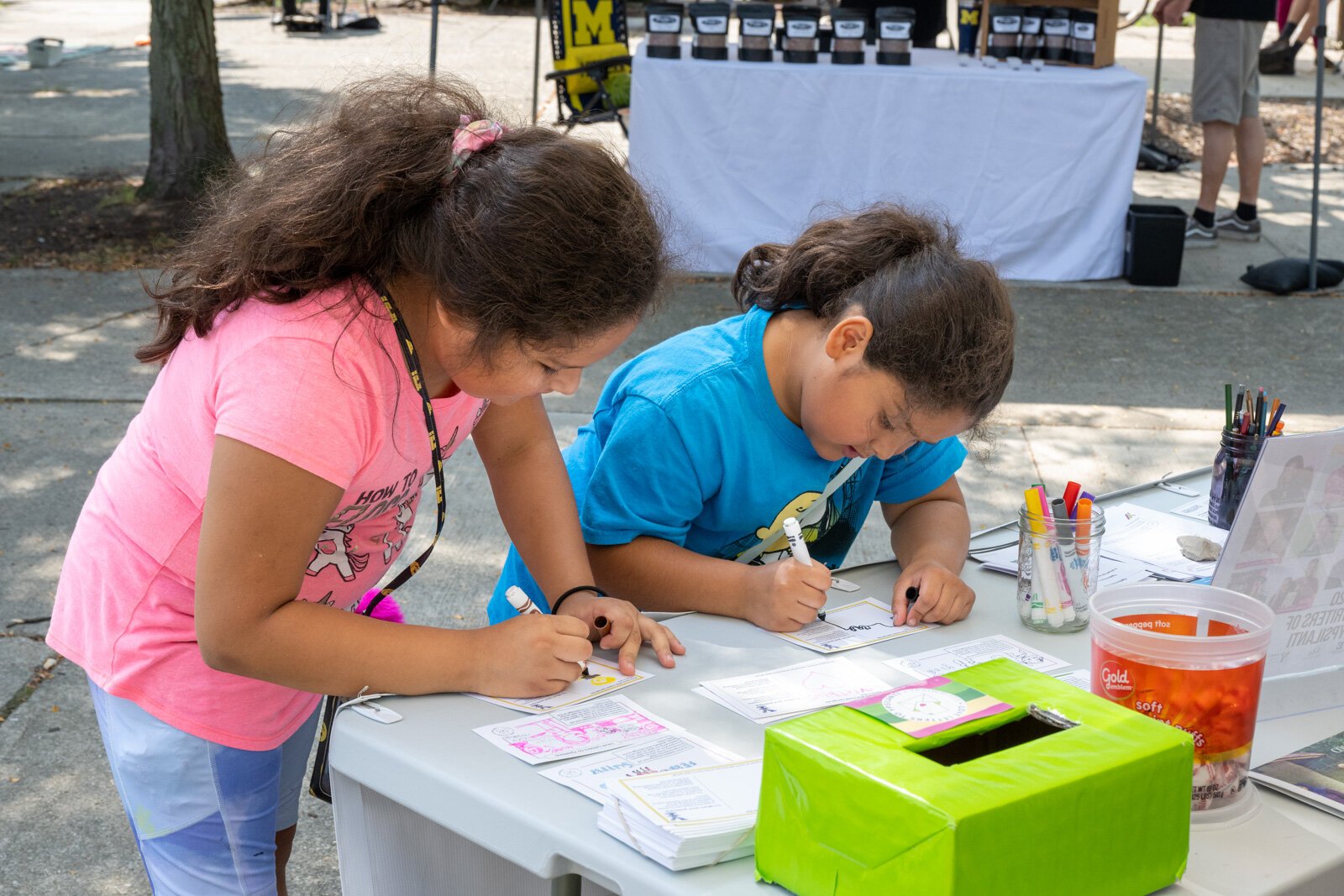 An YpsiWrites Love Letters to Ypsilanti booth at the Ypsilanti Depot Town Farmers Market.