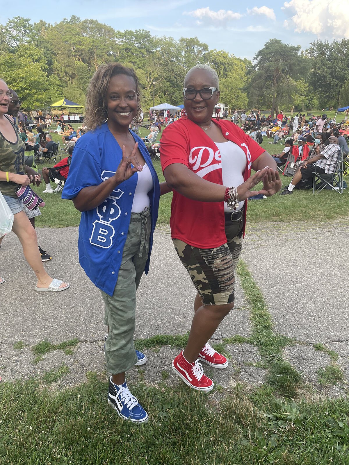 Taryn Willis and Cherisa Allen at the Ypsi Jazz Fest.